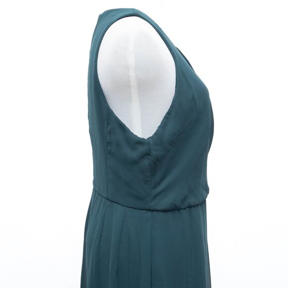 After Six Evergreen Elegant Chiffon Bridesmaid Dress 6818 T-514 Size 14R - Picture 5 of 16